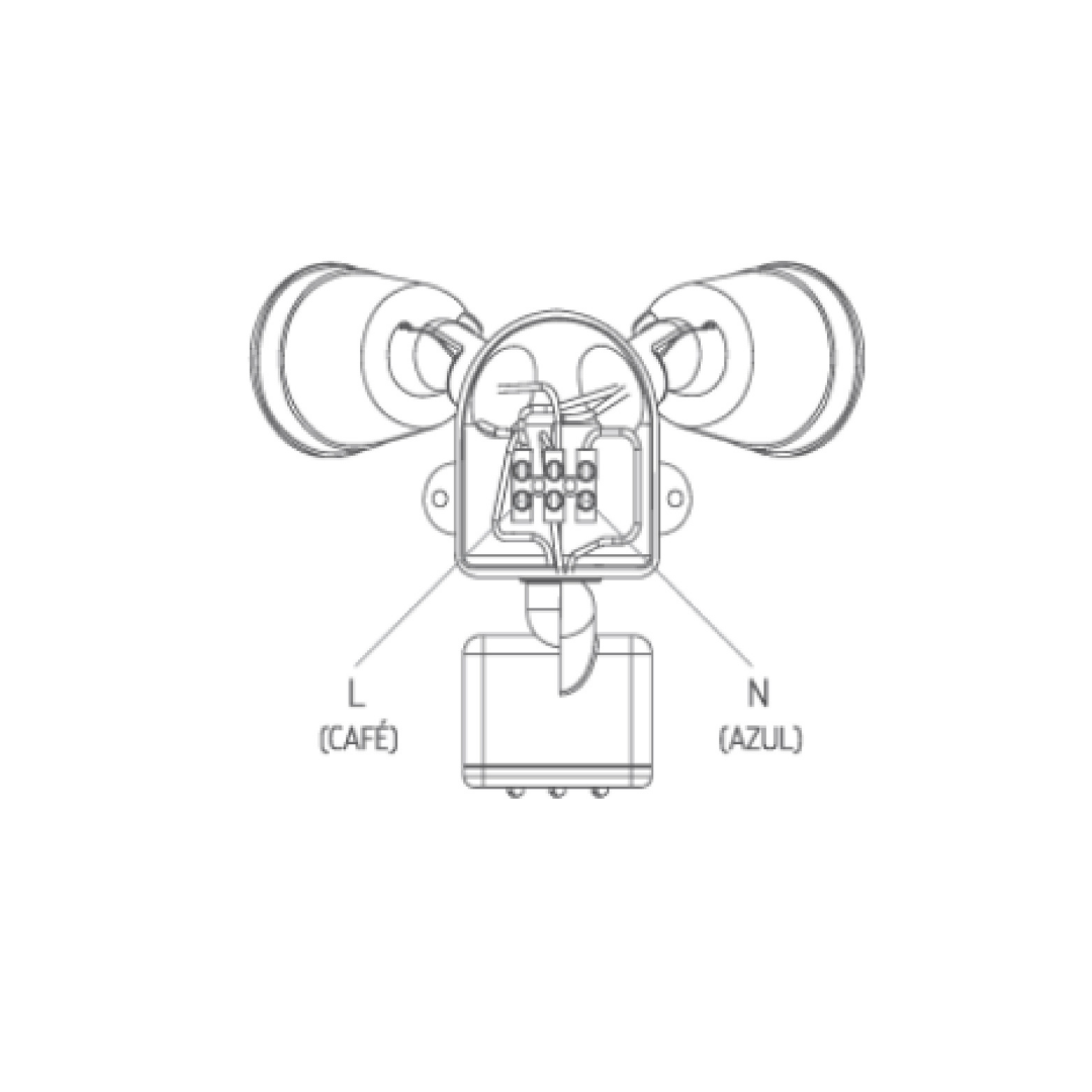 Porta Spot Doble con Sensor de movimiento - IPSA