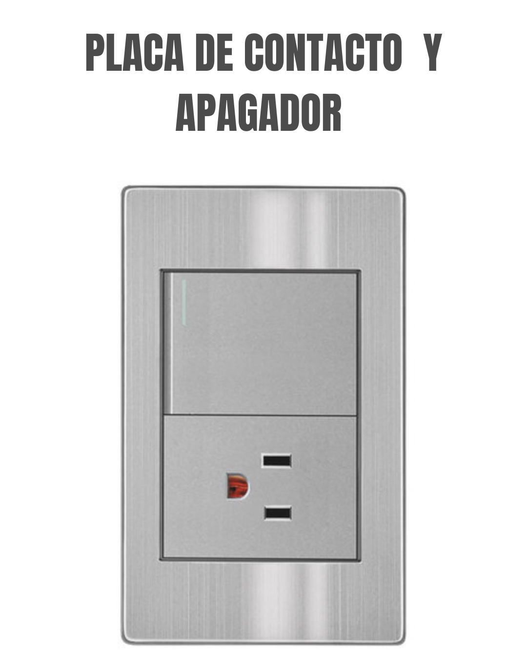 Placa con Contacto y Apagador Sencillo 127/250V - ARTLITE