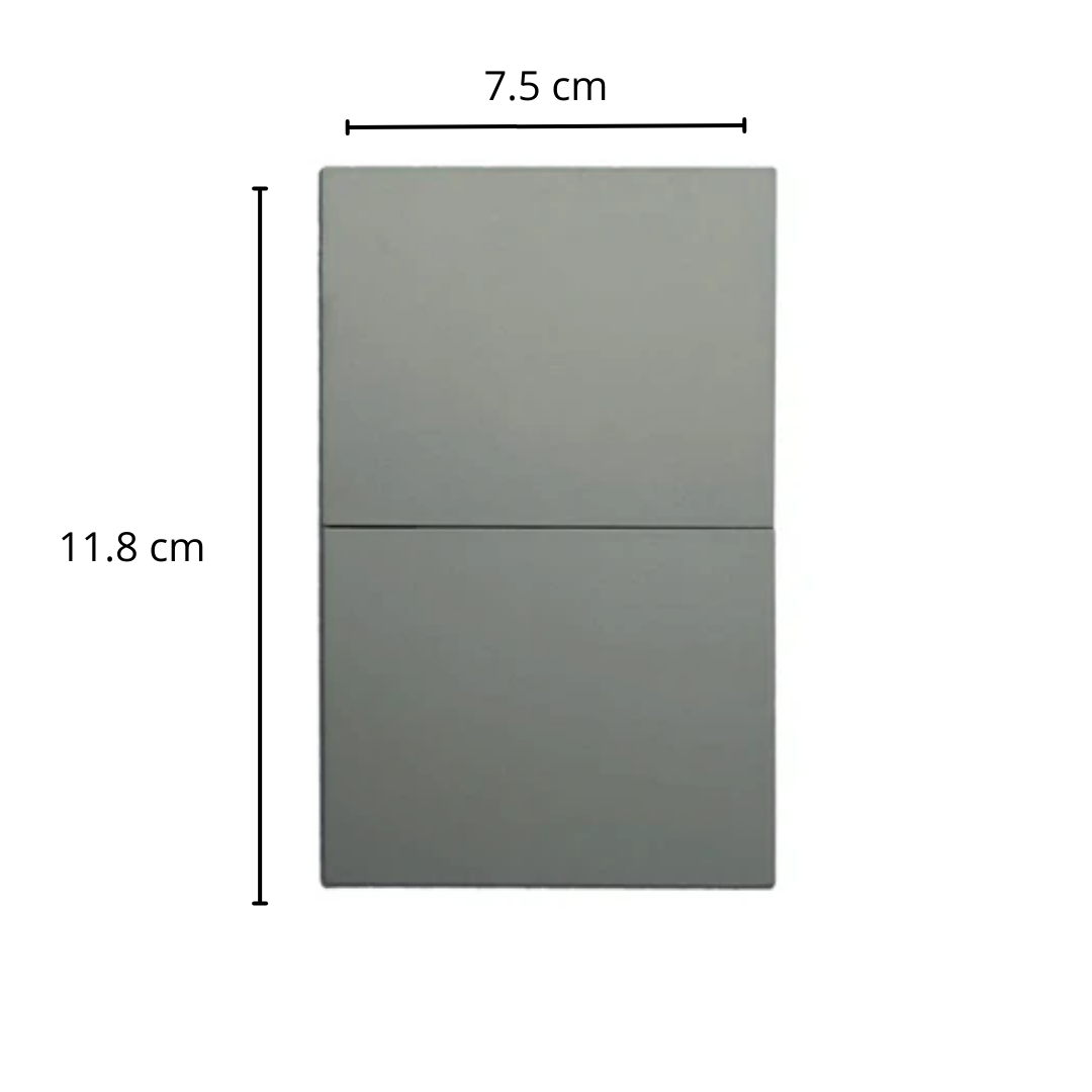 Placa Luxury Apl-402 Con 2 Interruptores De 3 Vías  Gris Oxford Skin Feel  Diseño Elegante, Ultrasuave Y Fácil De Instalar Artlite - Luxury Artlite