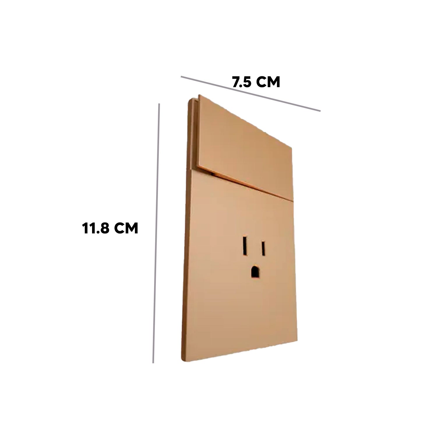 Placa Luxury APL-505 de Contacto Apagador 3 Vías APL-505 Oro Skin Feel  90-260V  15A  IP20  75x118mm - ARTLITE