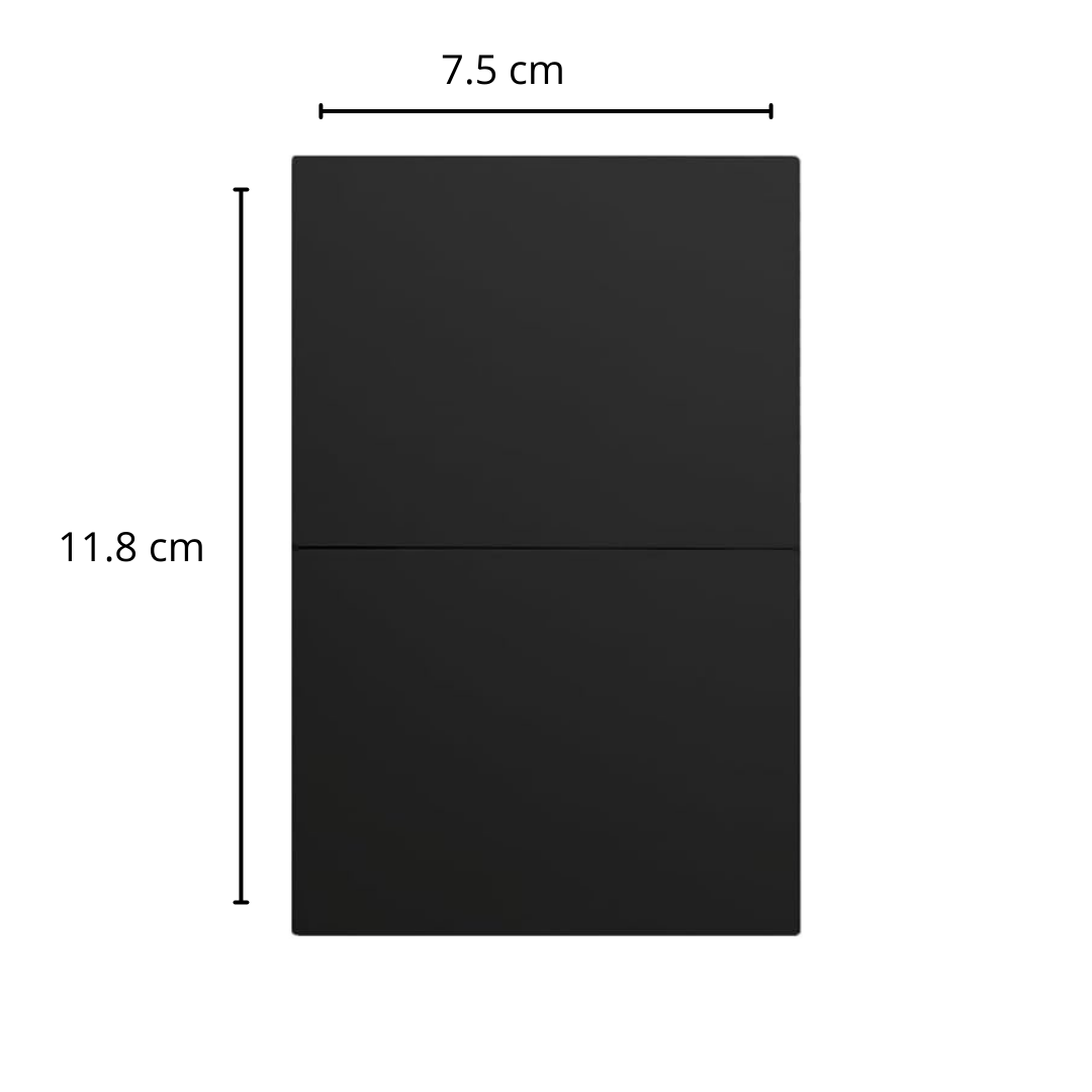 Placa Luxury APL-602 con 2 Interruptores de 3 Vías  Color Negro Skin Feel  127–250v 15a Diseño Elegante y Ultrasuave Para Interiores- Luxury Artlite