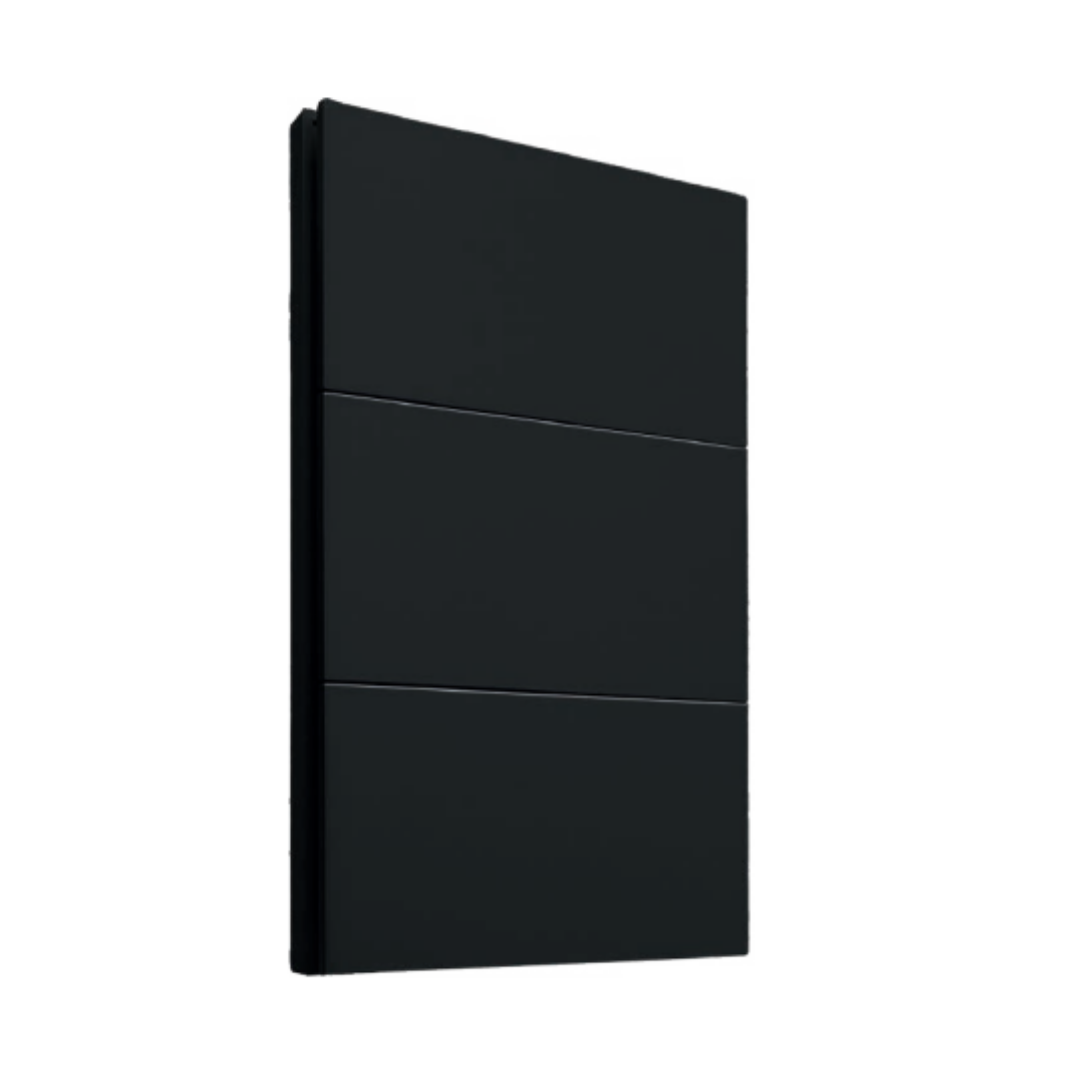 Placa Luxury APL-603 con 3 Interruptores de 3 Vías  Negro Skin Feel  127–250v 15a  Elegante, Funcional y Ultrasuave- Luxury Artlite