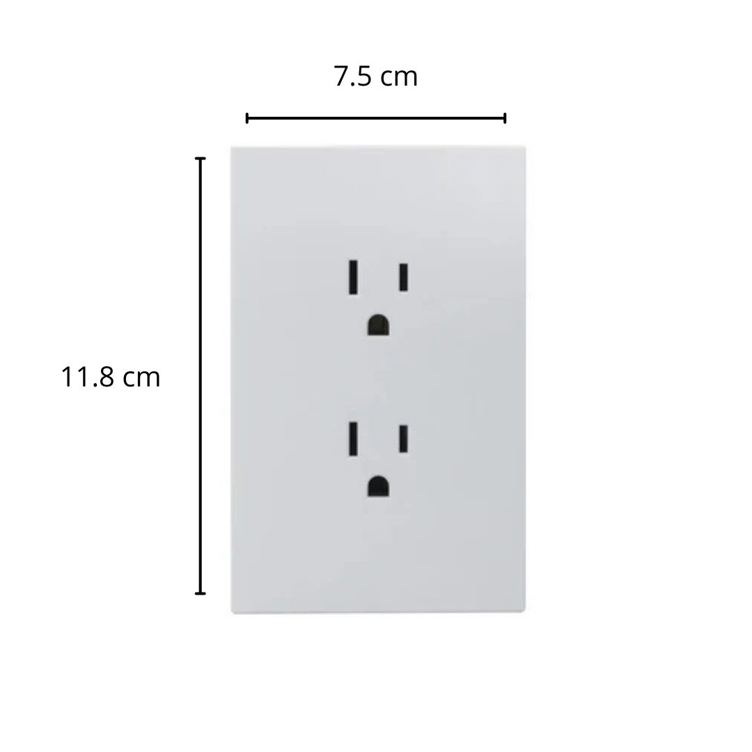 Placa Luxury APL-704 con Doble Contacto  Color Blanco Skin Feel  127–250V 15A  Diseño Minimalista y Funcional –LUXURY ARTLITE