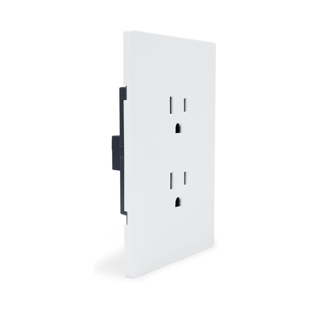 Placa Luxury APL-704 con Doble Contacto  Color Blanco Skin Feel  127–250V 15A  Diseño Minimalista y Funcional –LUXURY ARTLITE