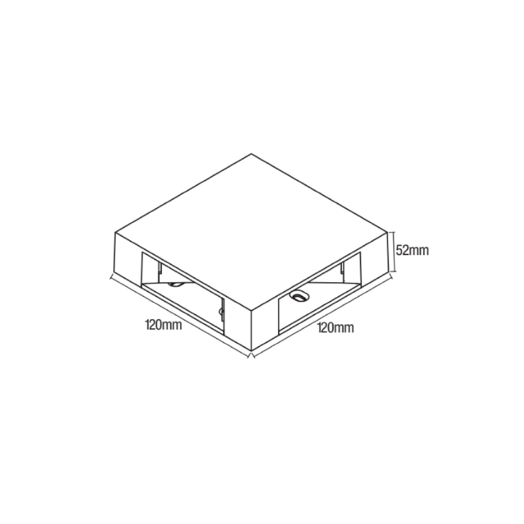 Arbotante Decorativo para Muro Exterior LED 4 Luces, 4W, Luz Cálida IP65 – IPSA