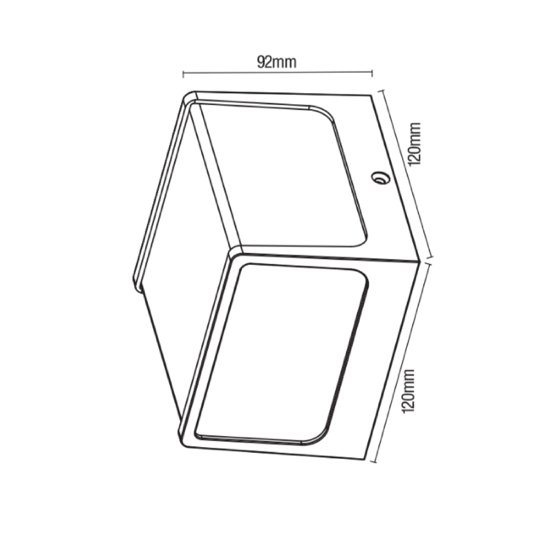 Lámpara Decorativa para Muro LED Cuadrada 8W  -  IPSA