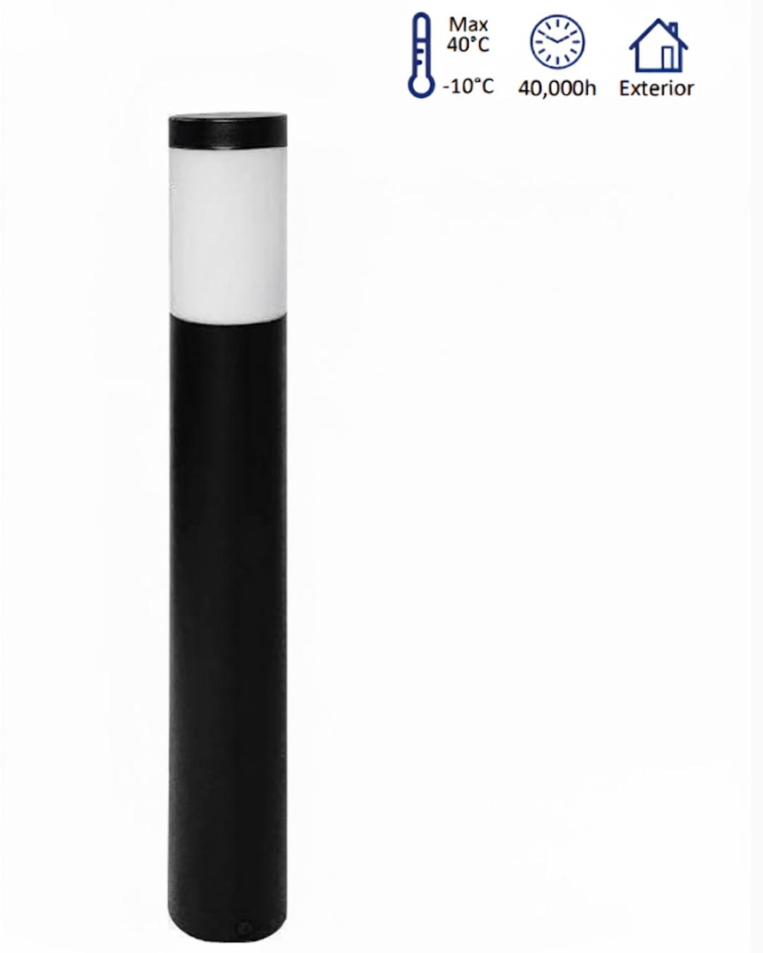 Mini Poste de Exterior Gris con Base E26 para Jardín y Terraza - ARTLITE