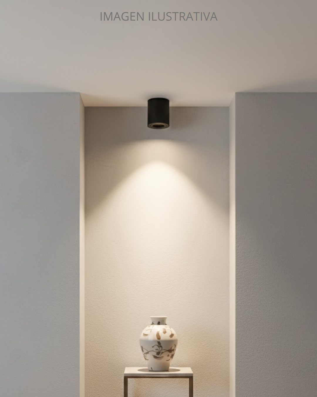 Luminaria Cilíndrica Dirigible GU10 para Techo Color Negro Sobreponer Interior - ARTLITE