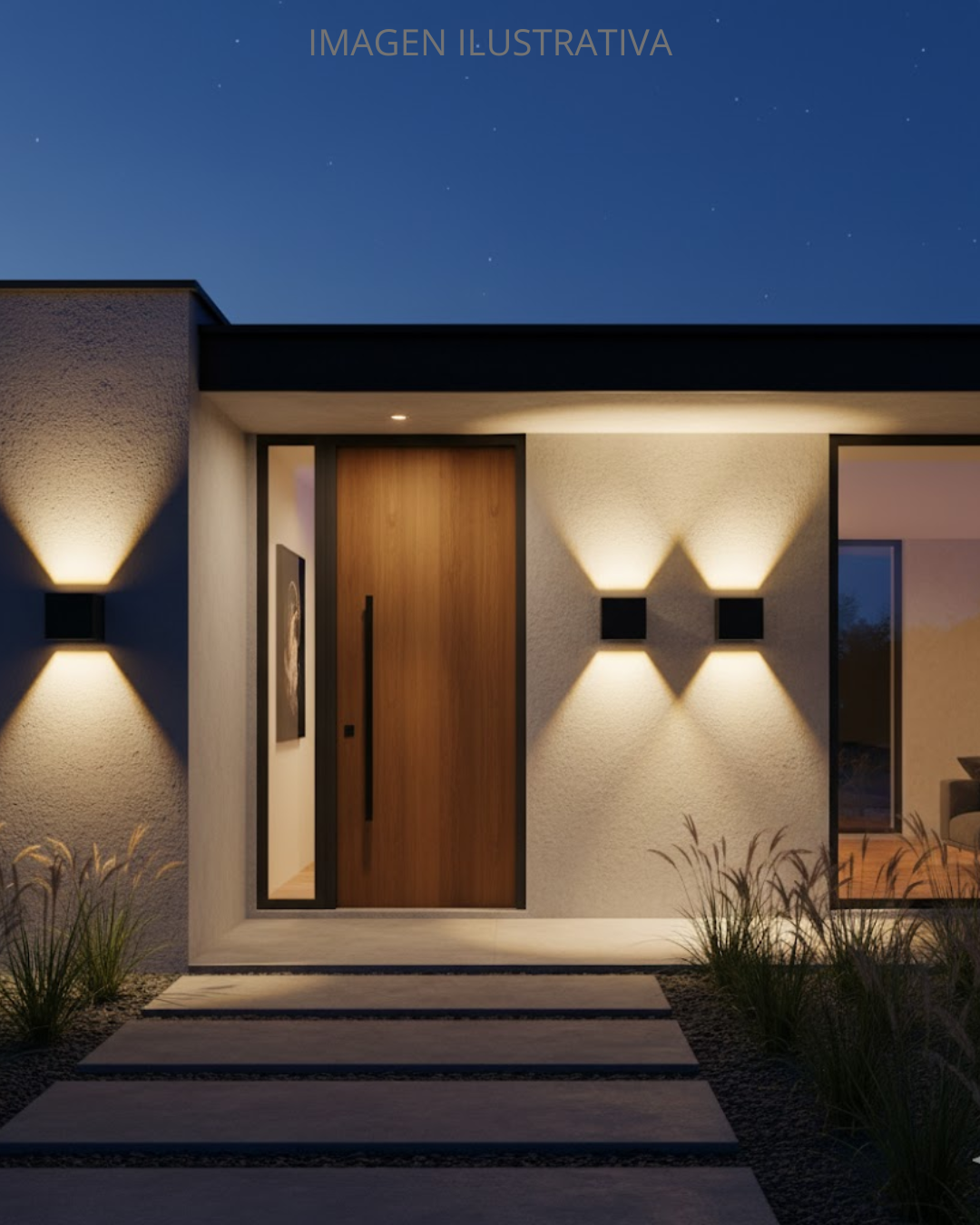 Luminaria LED de Pared Cubo Negro Exterior 6W Blanco Frío IP65 Ajustable - ARTLITE