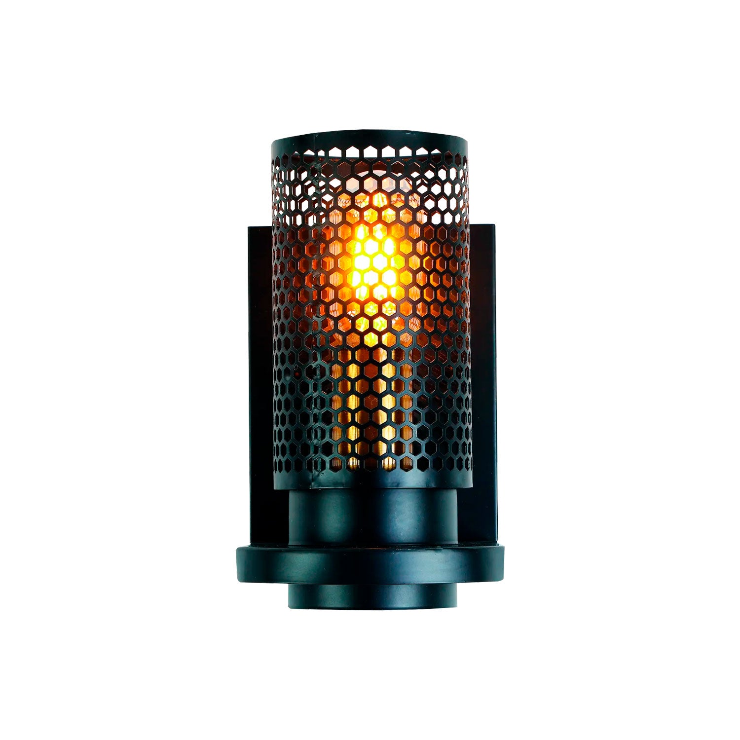 Lámpara Arbotante Panal Negro Vintage E27  de Pared Decorativo Industrial Retro 40W - NGR