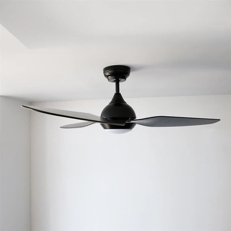 Ventilador de Techo Atlantis 50" con Luz 3 Aspas Negro – Masterfan