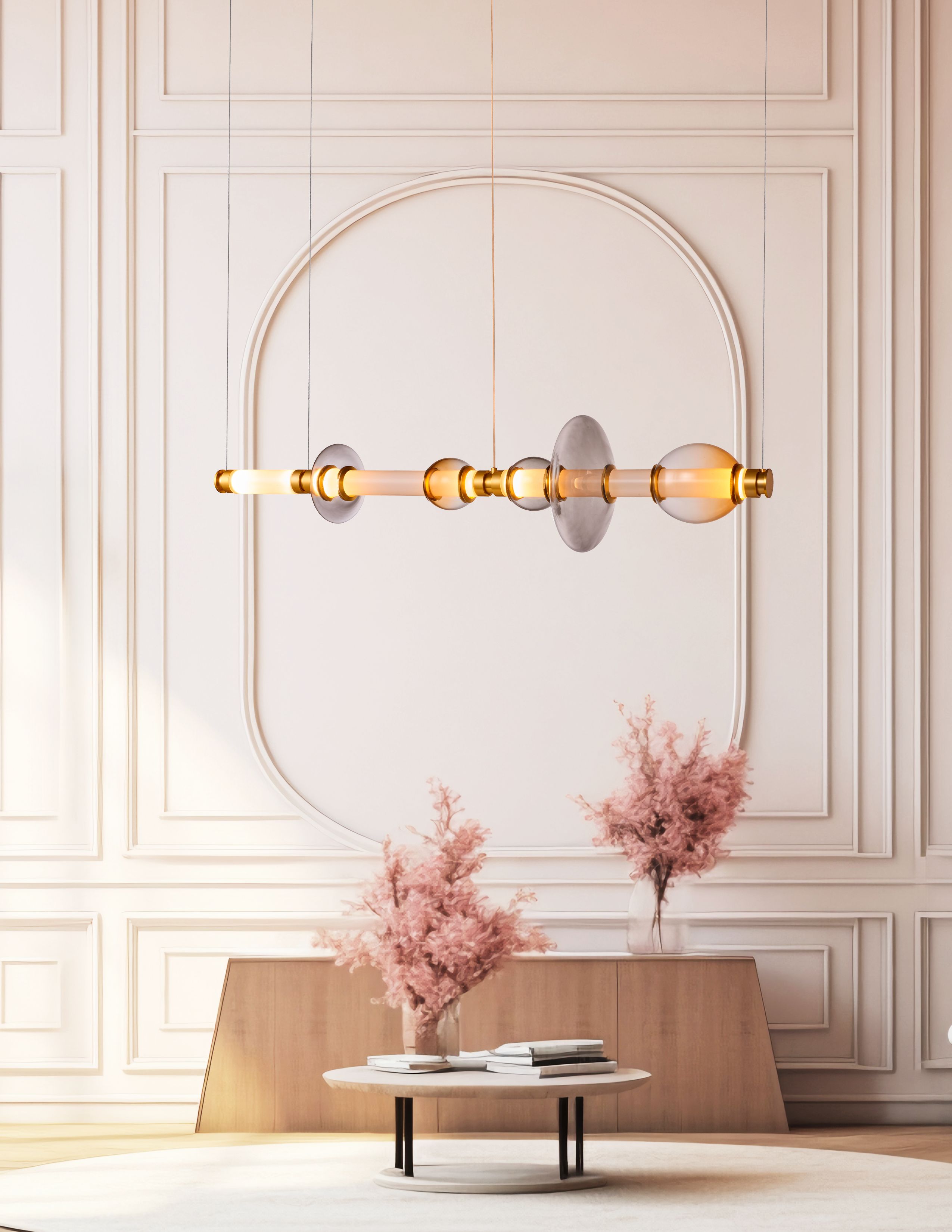 Lámpara Colgante BOMBAI LED 15W 1200lm 3000K Oro – QUOR