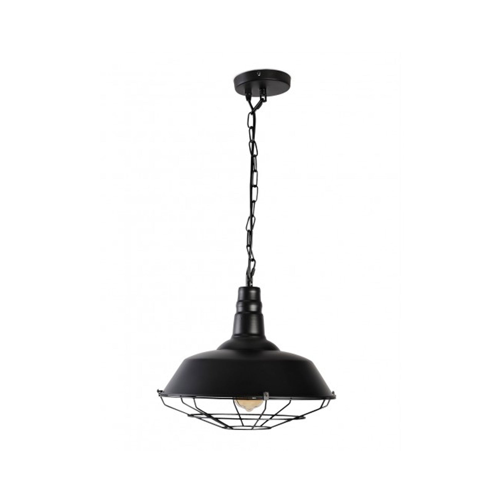 Lámpara Colgante C061/NE Acero Negro 40W E27 – Calux