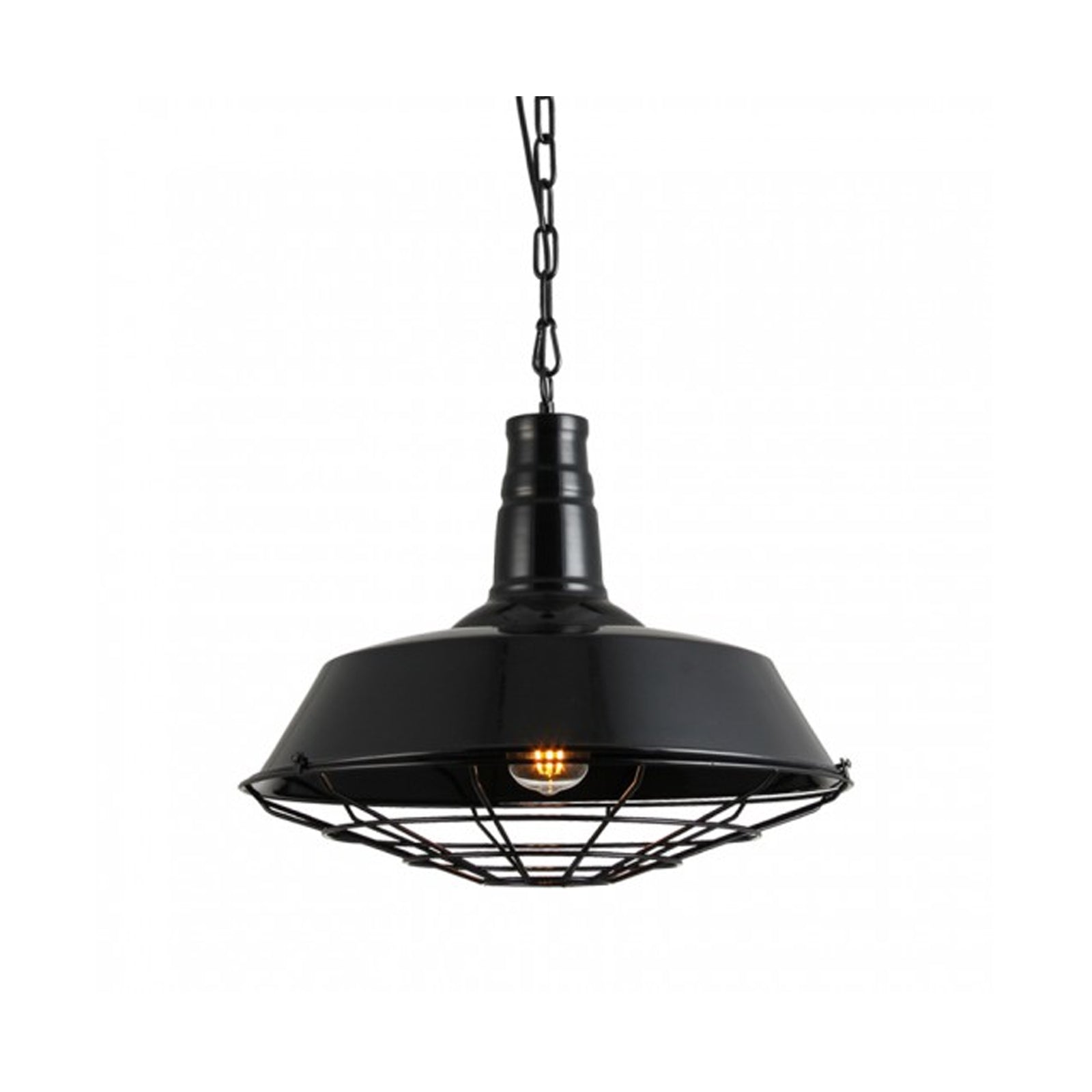 Lámpara Colgante C061/NE Acero Negro 40W E27 – Calux