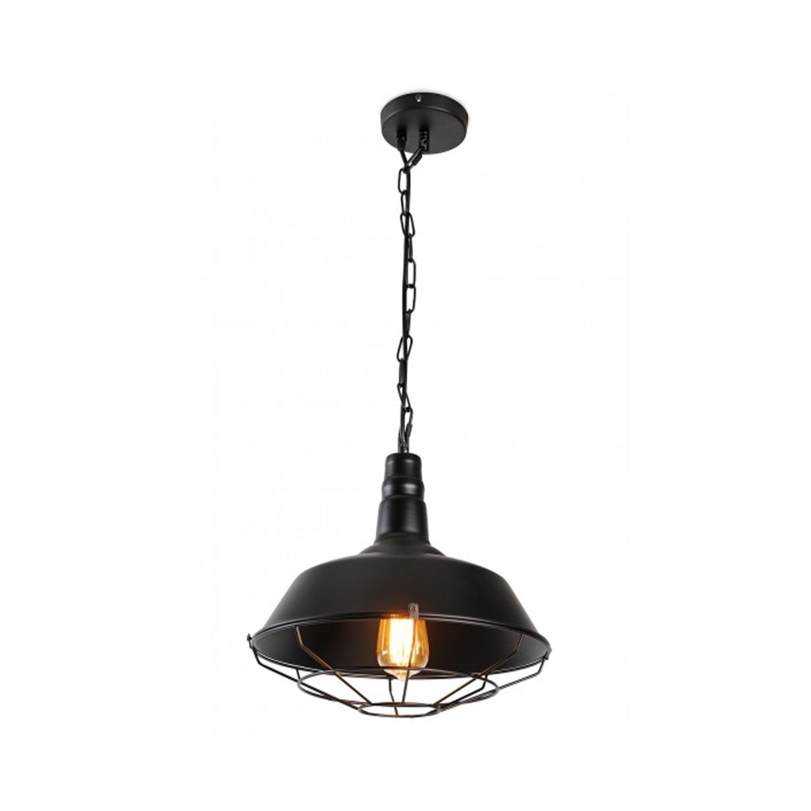 Lámpara Colgante C061/NE Acero Negro 40W E27 – Calux