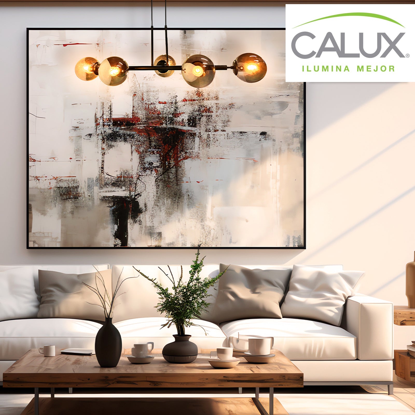 Lámpara de Techo 5 Luces Negra C2080-5/NE – Calux