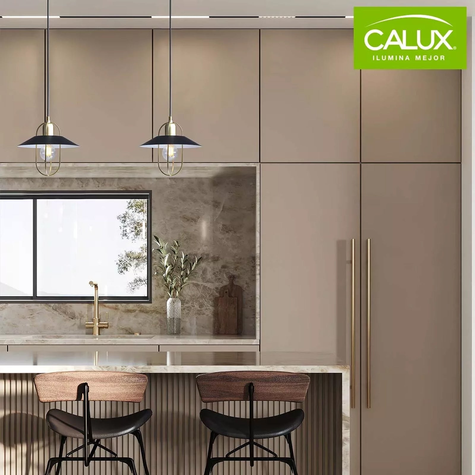 Lámpara de Techo Acero LED C308/NE – Calux