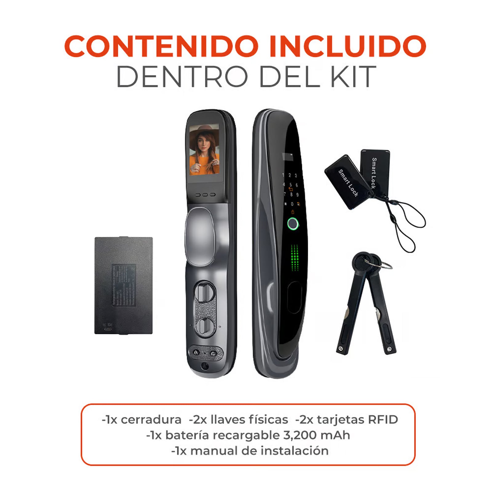 Video Cerradura para Puerta  5 Métodos de Apertura - Tecnolite