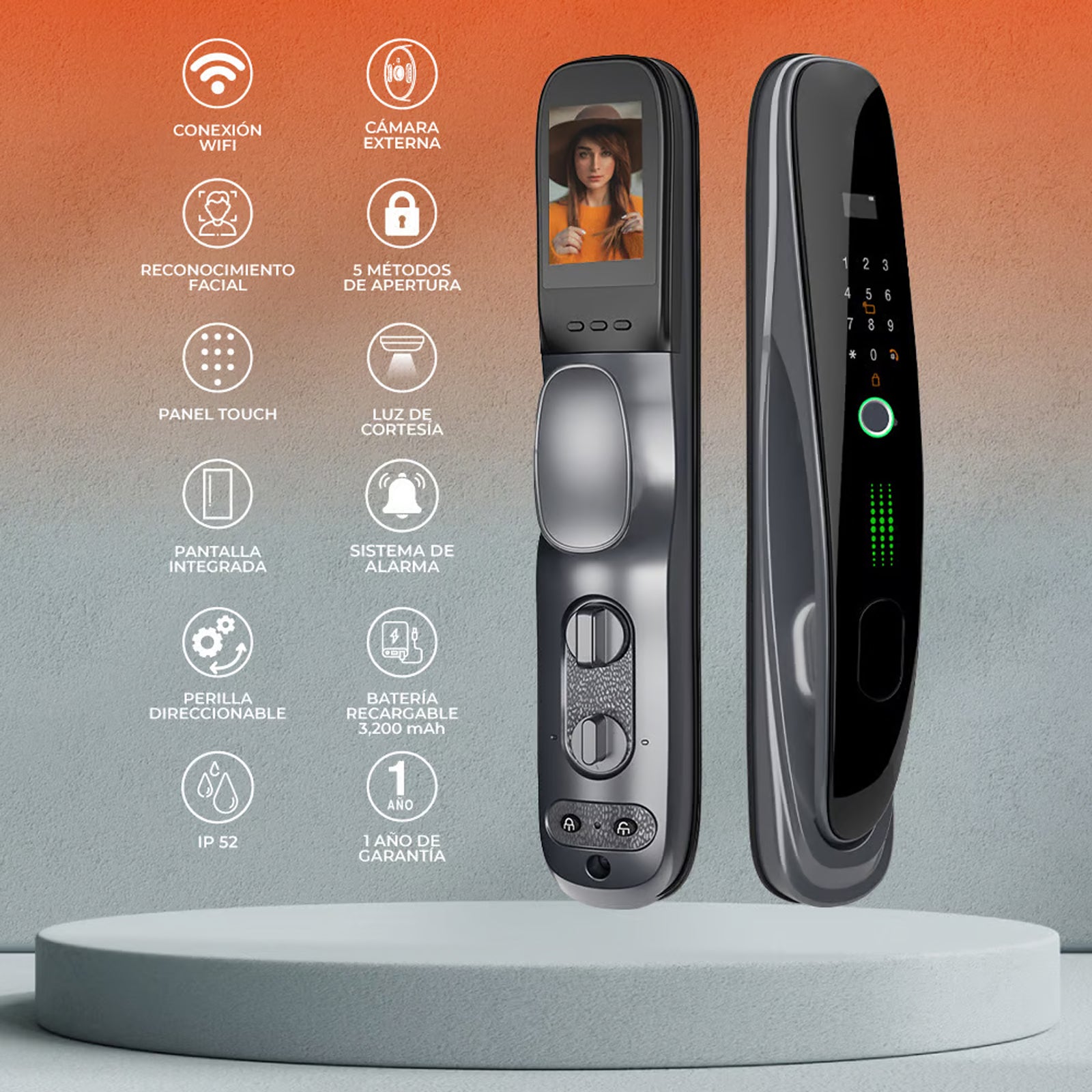 Video Cerradura para Puerta  5 Métodos de Apertura - Tecnolite