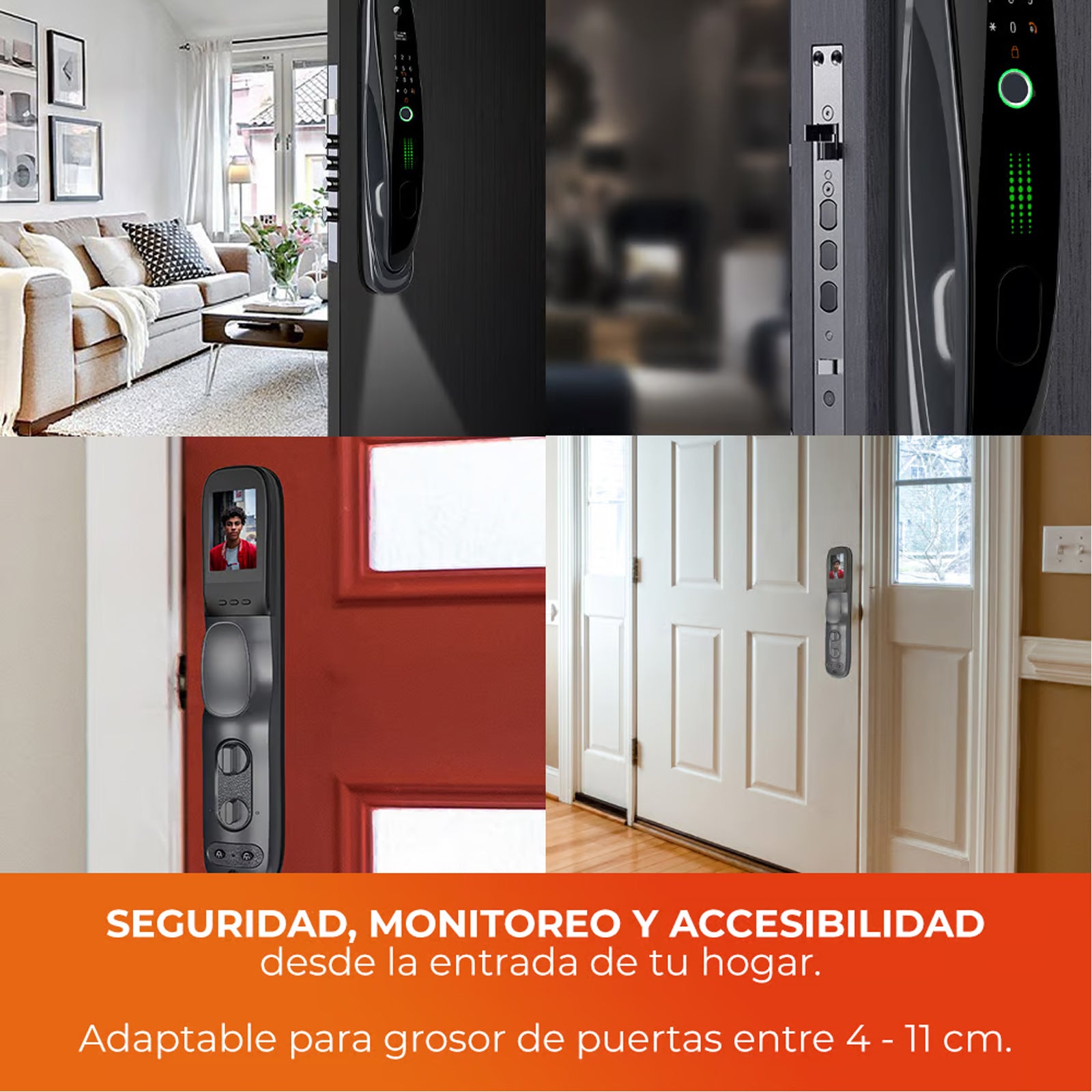 Video Cerradura para Puerta  5 Métodos de Apertura - Tecnolite