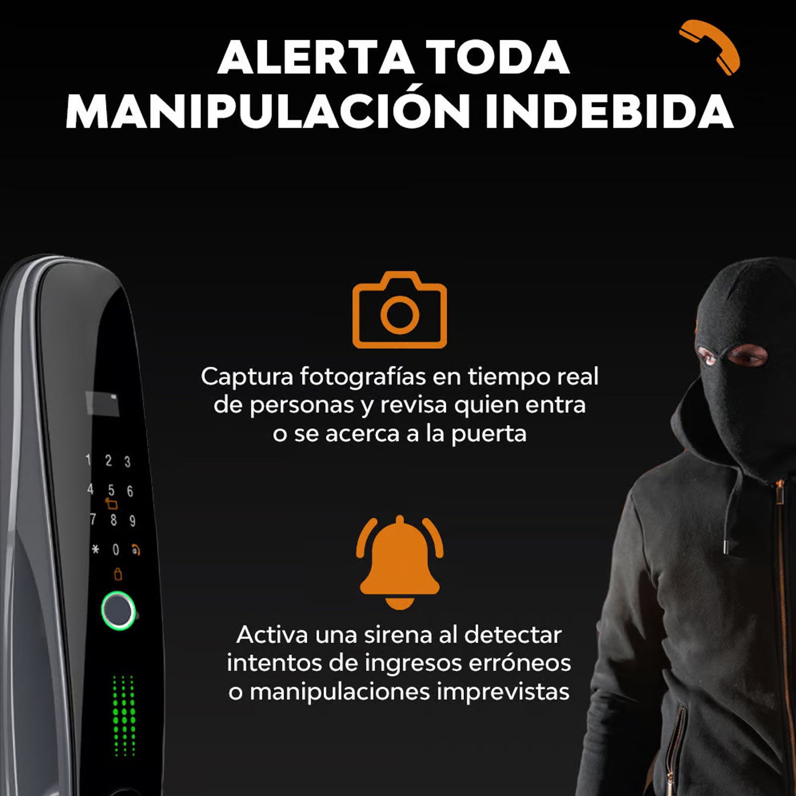 Video Cerradura para Puerta  5 Métodos de Apertura - Tecnolite