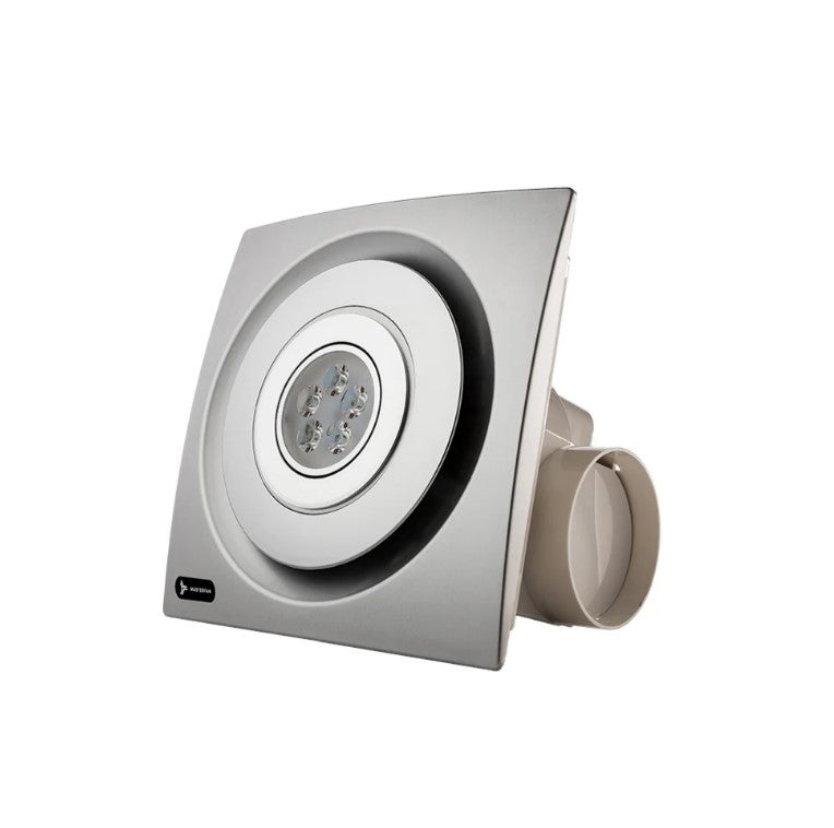 Extractor de Aire Orión 8" Satinado Centrífugo con Lámpara – Masterfan