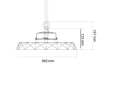 Lámpara UFO LED High Bay 200W 100-150-200W -  Fokasu