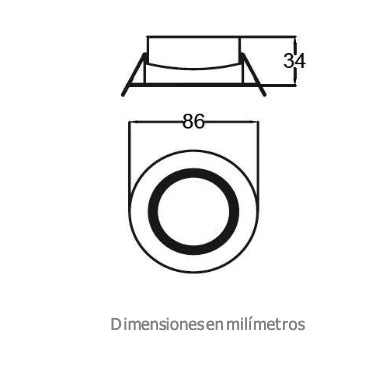 Lámpara LED Empotrable Eco 5W CCT Multitono 100-277V Blanco - ESTEVEZ
