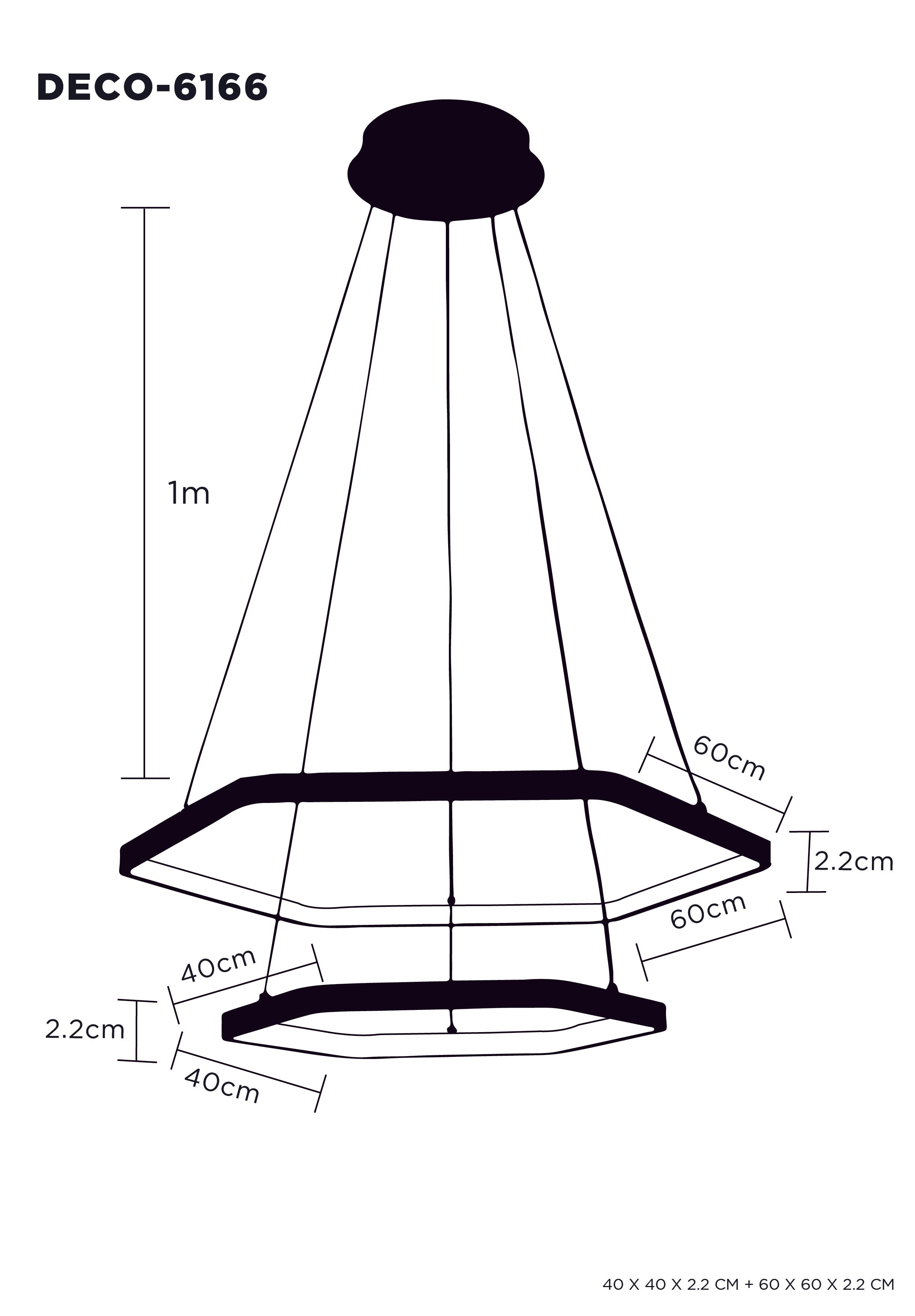 Lámpara Colgante Led Color Cromo Con Control - Luxica