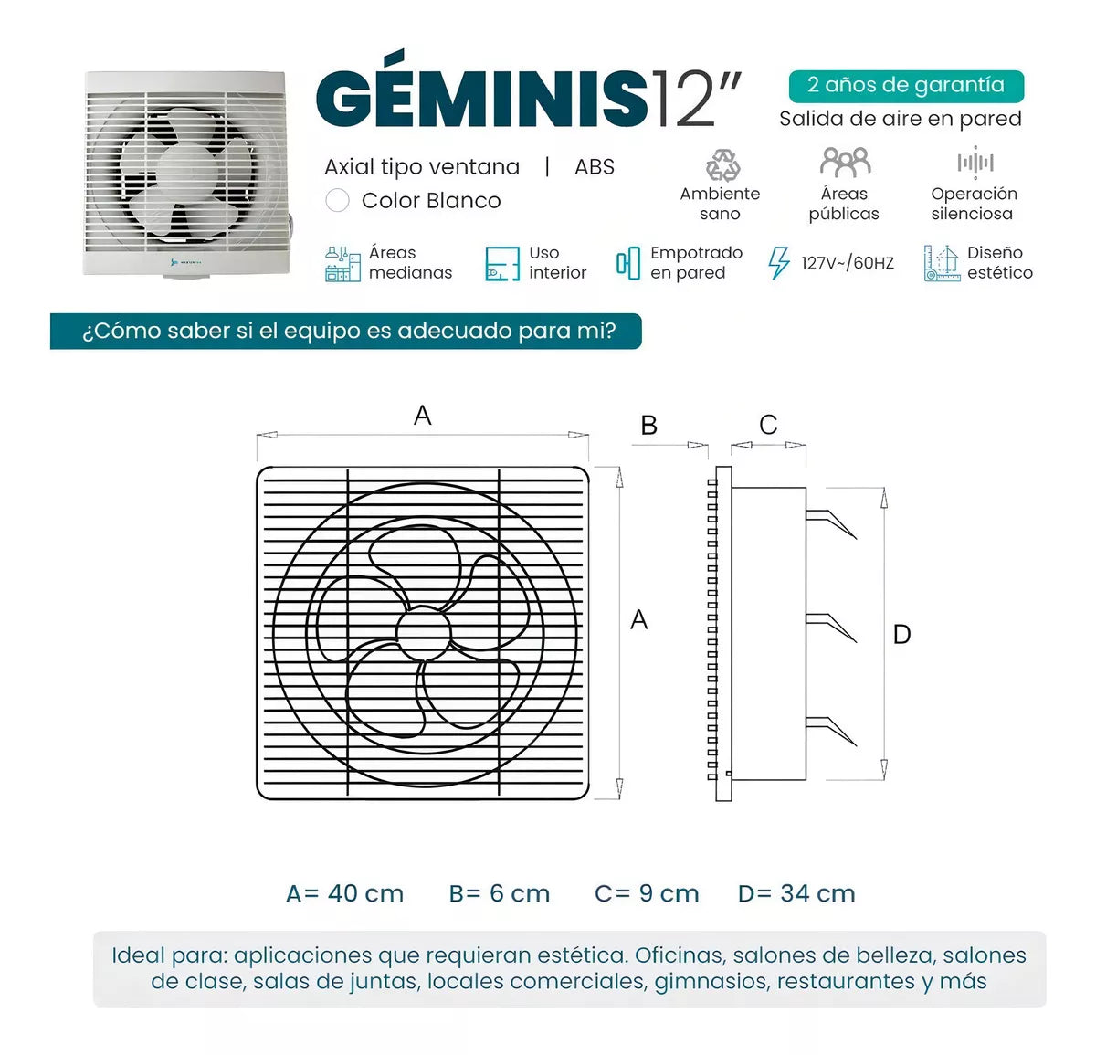 Extractor de Aire Géminis 12" – Masterfan