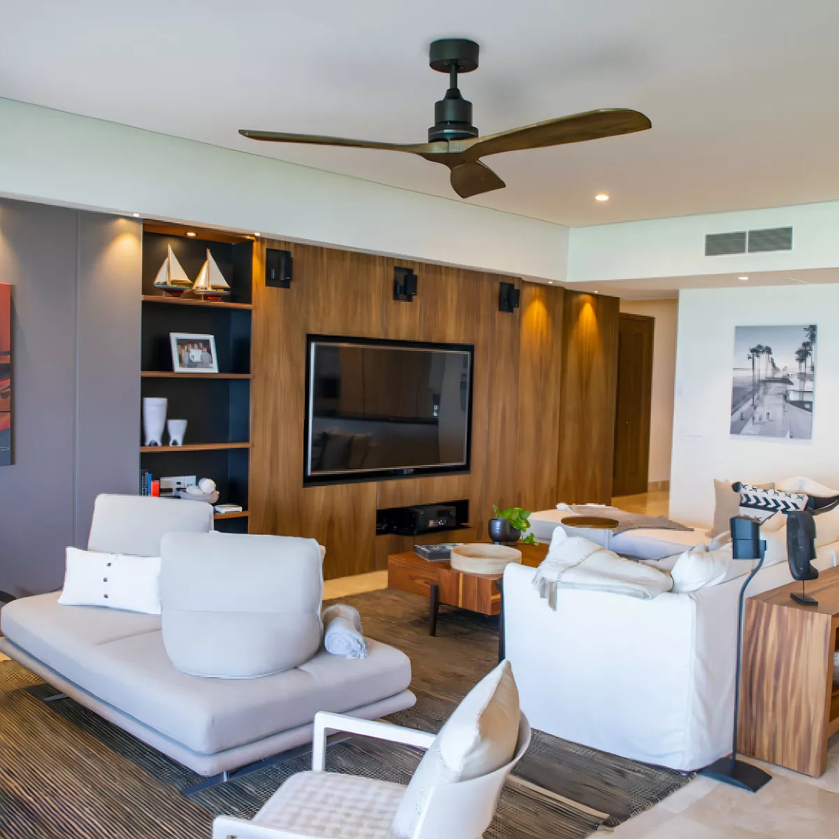 Ventilador de Techo Eeros 52" Madera Negra 3 Aspas – Masterfan