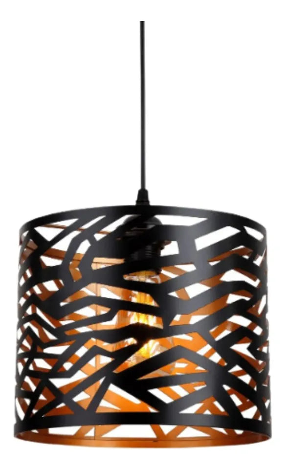 Lámpara Golden Black  Vintage Colgante Negro/Dorado para Techo - NGR
