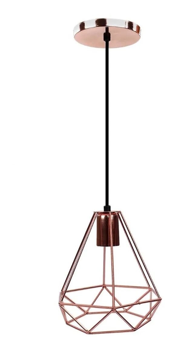 Lámpara Colgante Tipo Diamante en Cobre – MAXXI