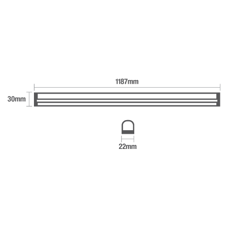 Lámpara Lineal LED 18W  Multitemperatura (3000K/4000K/6500K), Ultra Delgado –  IPSA