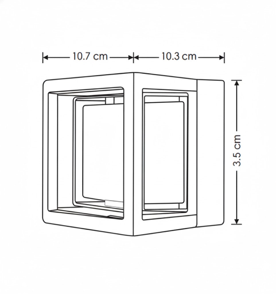 ARBOTANTE LED DE PARED NEGRO 6W BLANCO CÁLIDO DISEÑO MINIMALISTA Y RESISTENTE IP54 ILUMILEDS