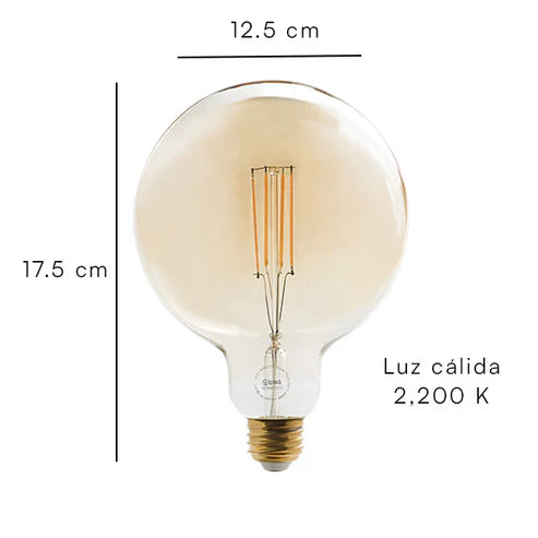 Foco LED Vintage 7W Dimeable Luz Cálida E26 Ahumado- IPSA