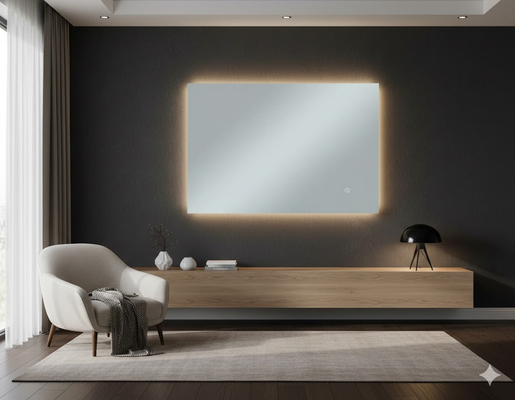 Espejo LED 15W 3000/4000/6500K, 60 cm, 100-240V – Función Anti-empañamiento, Dimmable y Encendido Táctil - 2G