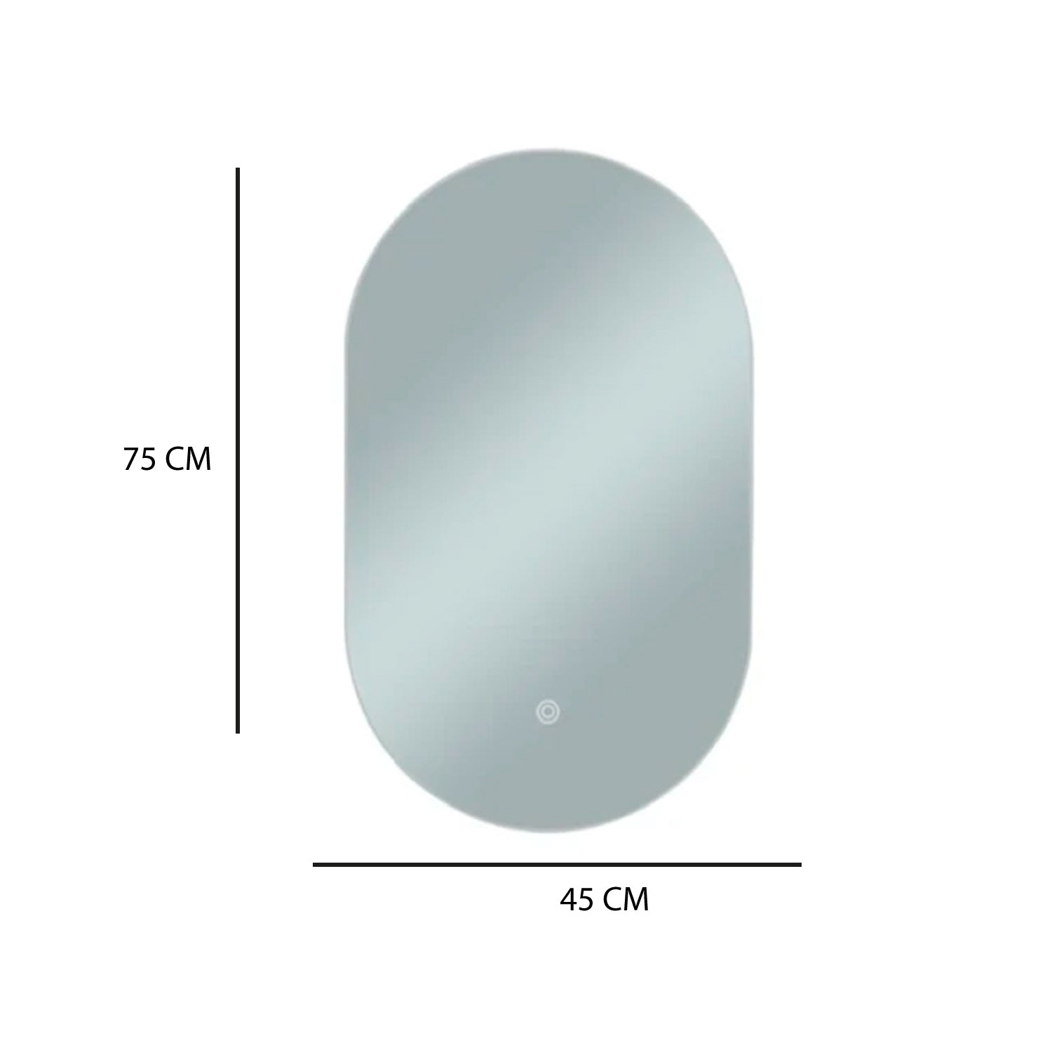 Espejo LED Iluminado 13W 3500/4000/6000K, 75x45 cm, 2G – Función Anti-empañamiento y Encendido Táctil  2G Iluminación