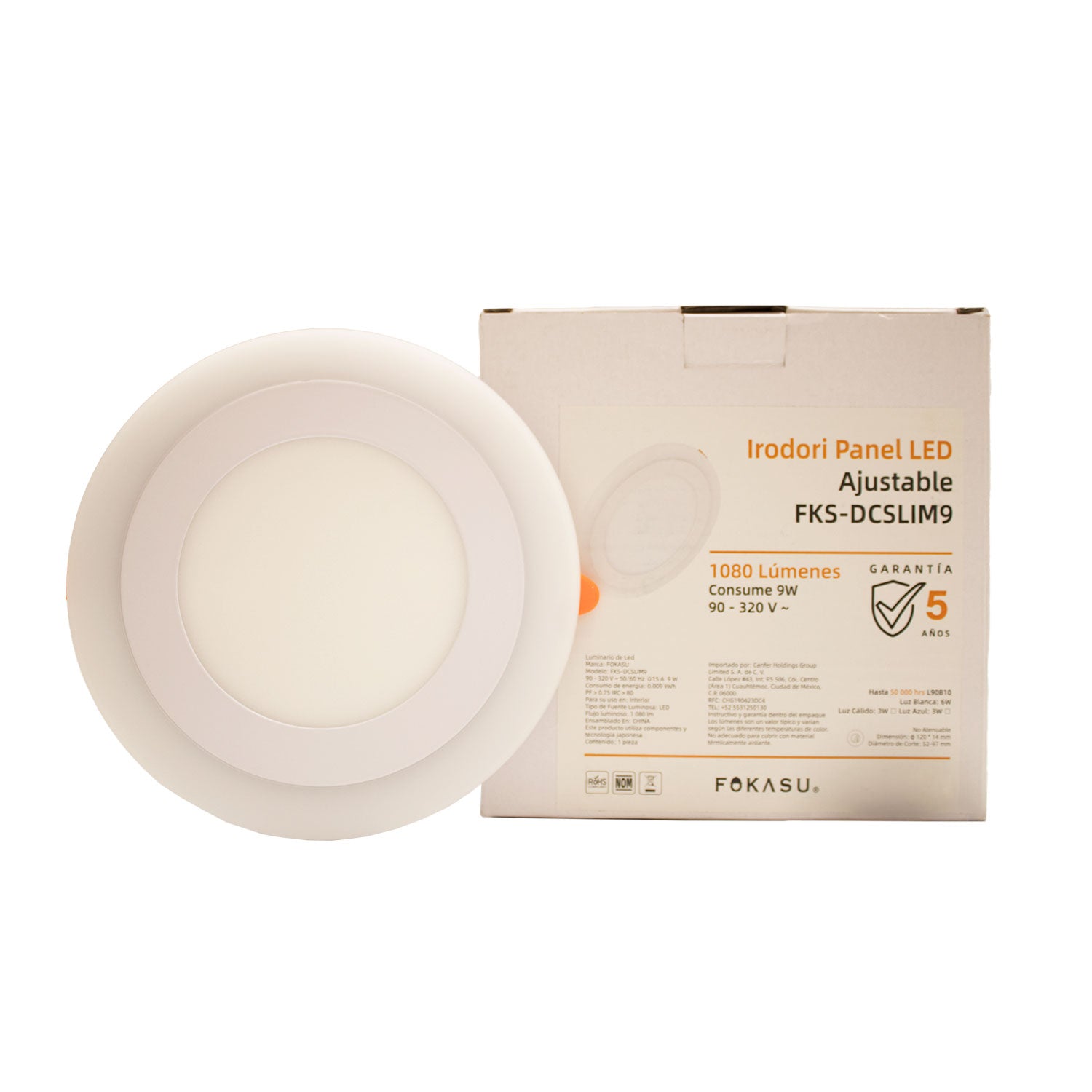 Panel LED Ajustable 9W Azul – Fokasu