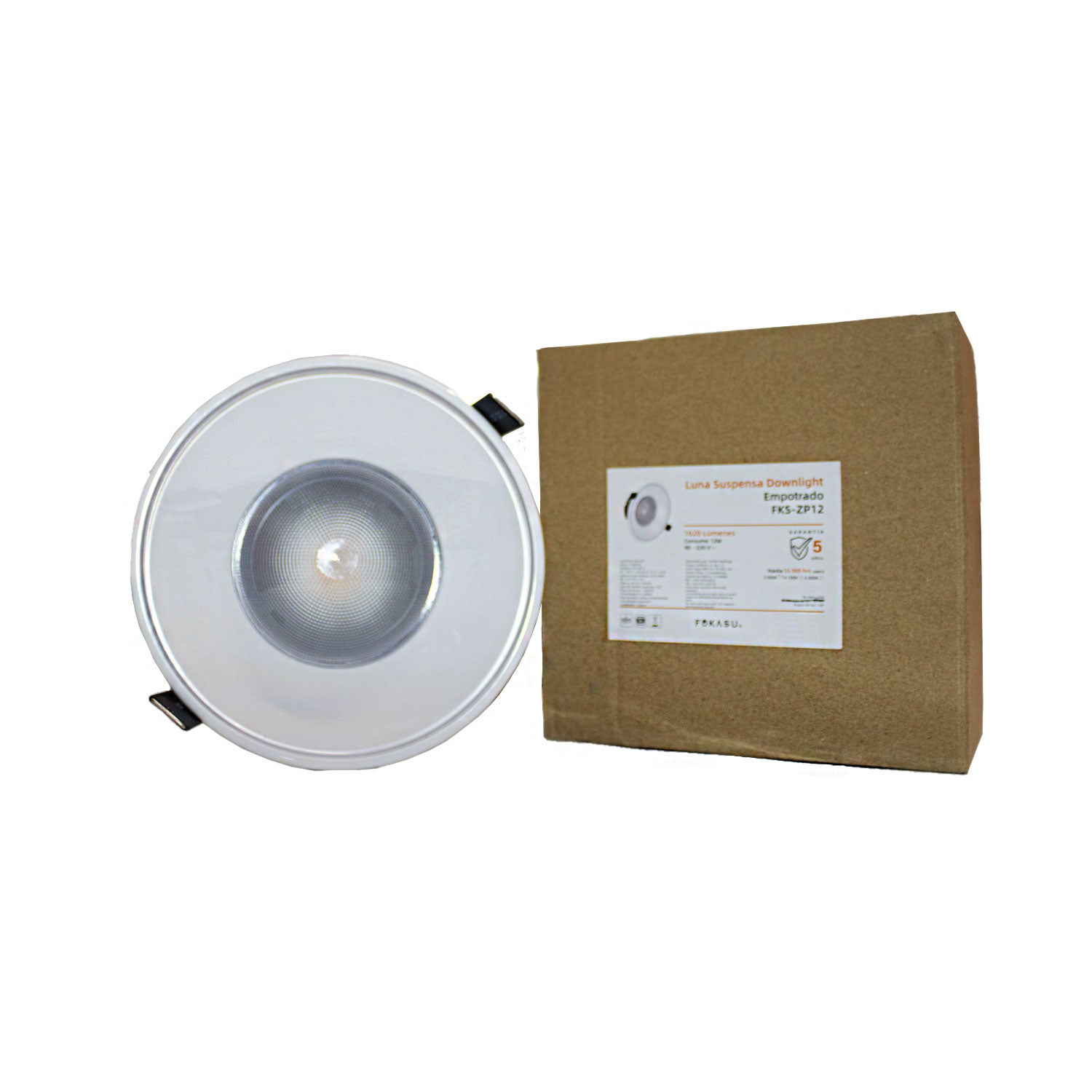 Downlight Apex Empotrado 12W 3000K Luz Cálida - Fokasu