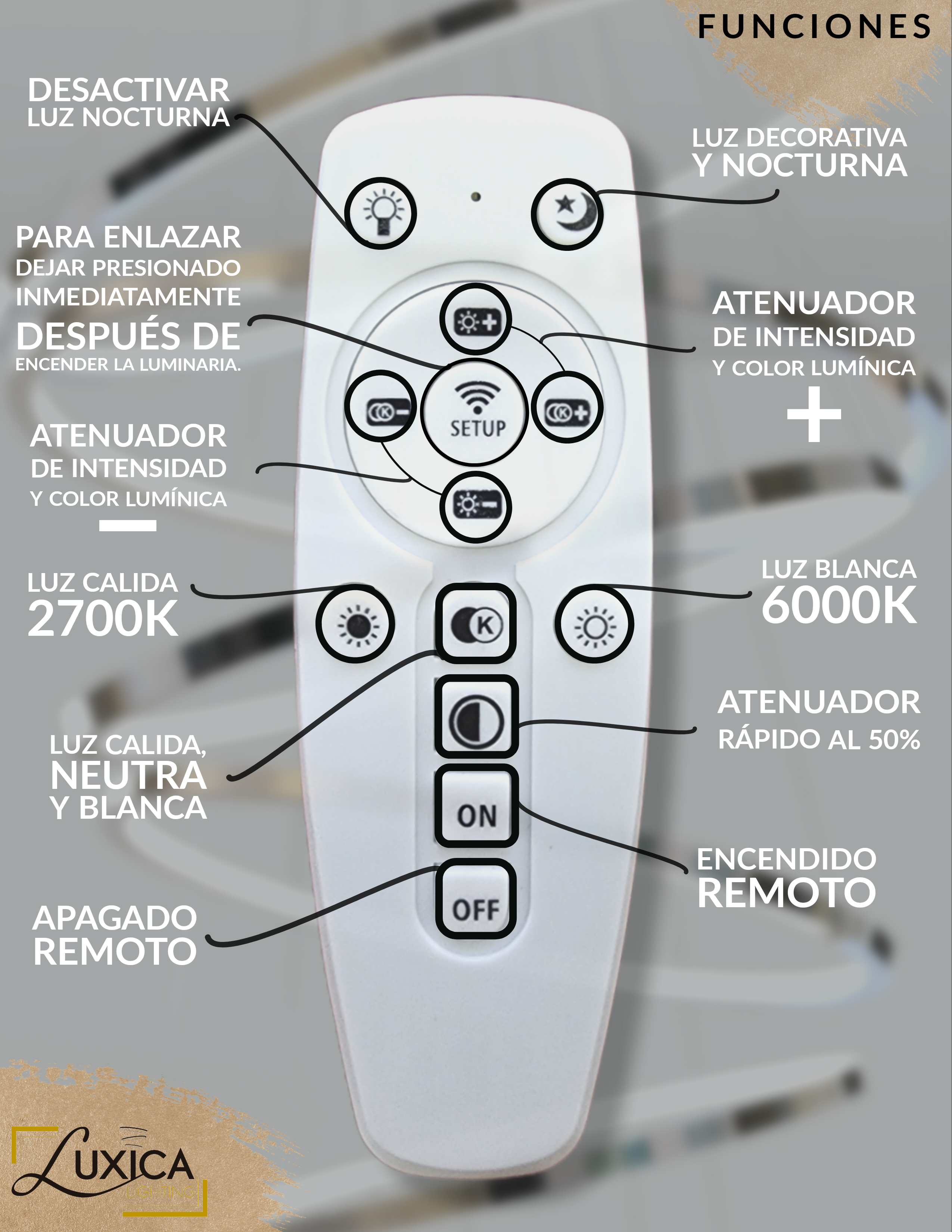 Lámpara Colgante Led Color Cromo Con Control - Luxica