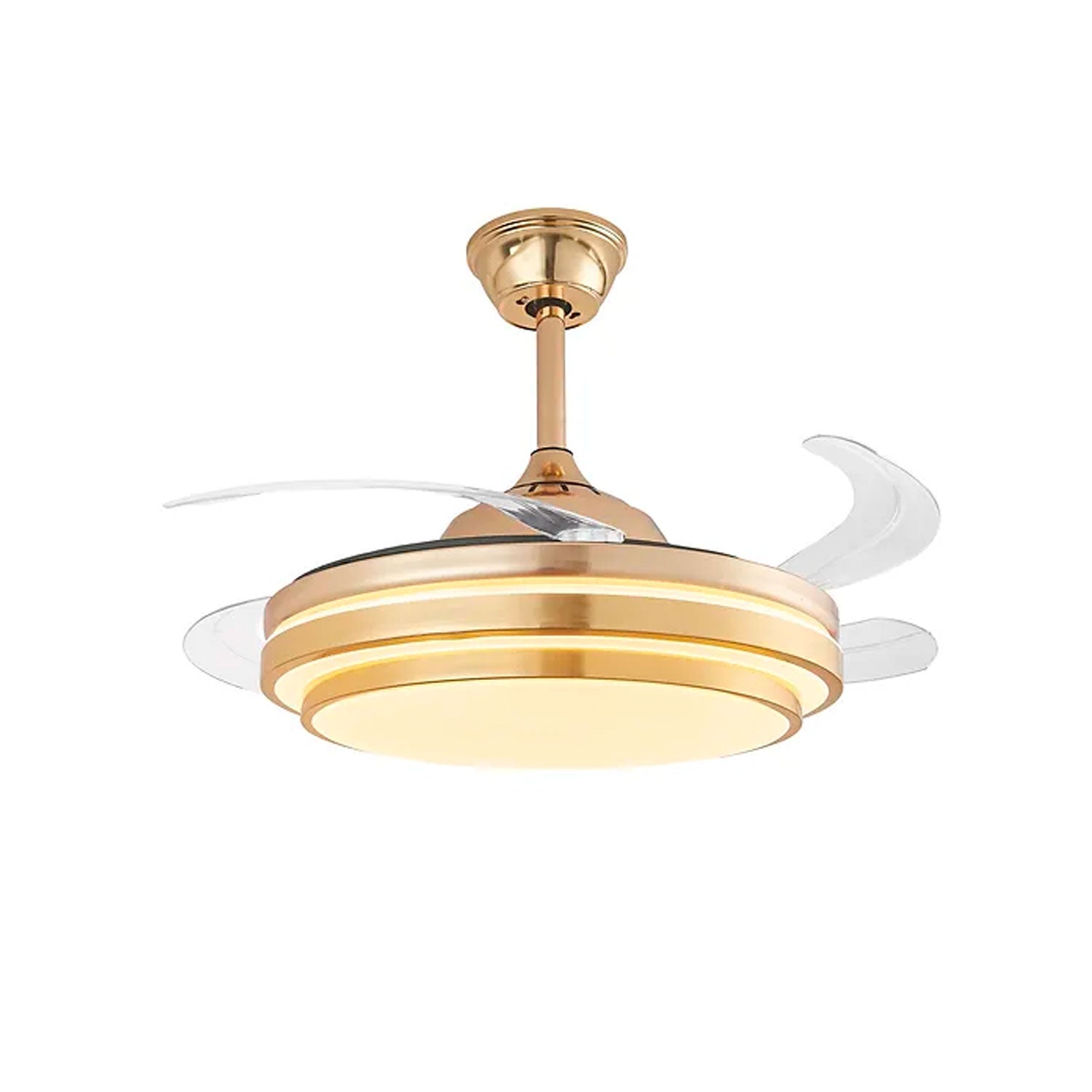 Ventilador LED Oro con Control 3 Cambios de Luz – Luxica
