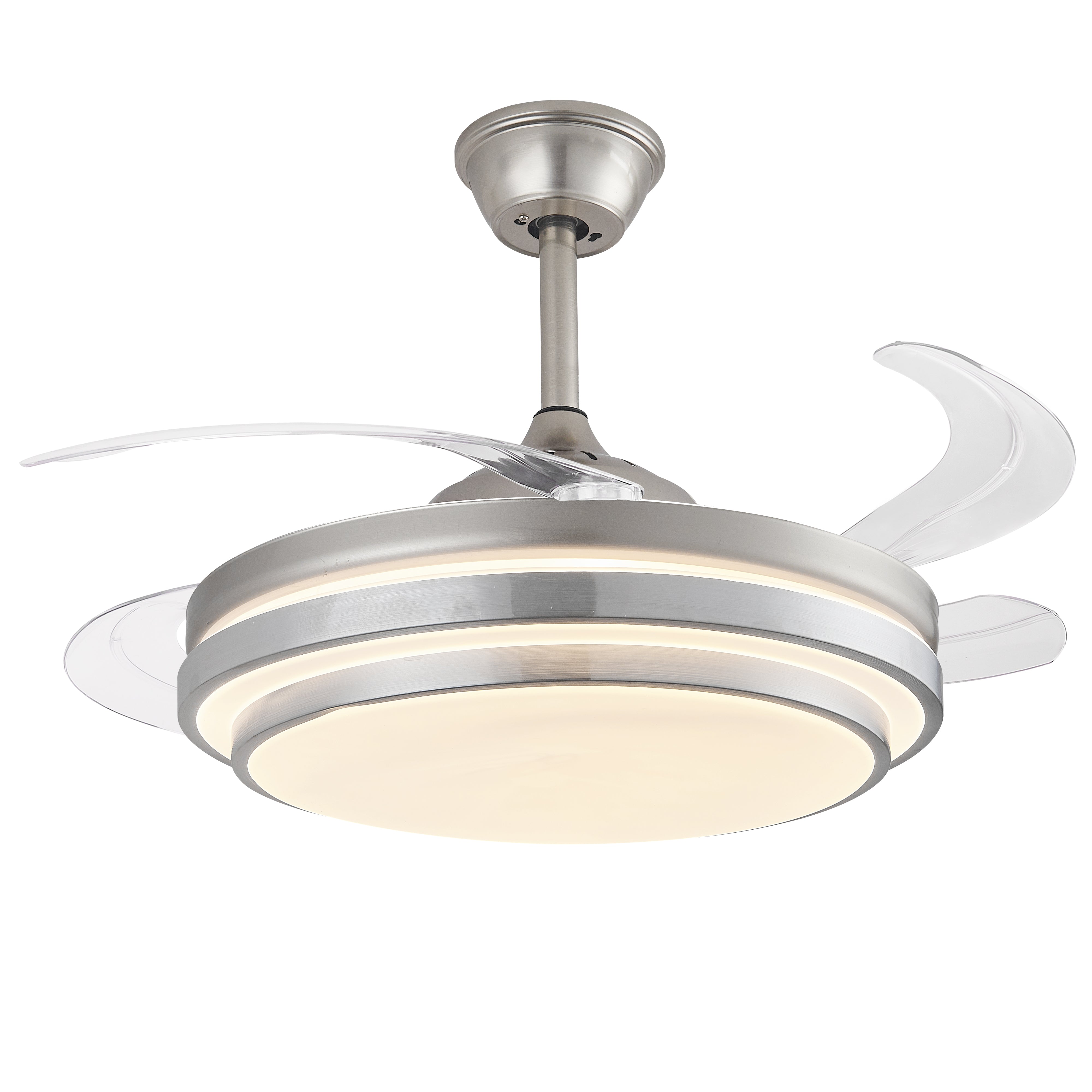 Ventilador de Techo Retráctil con Luz LED, Chromo Control Remoto, App y 6 Velocidades – LUXICA