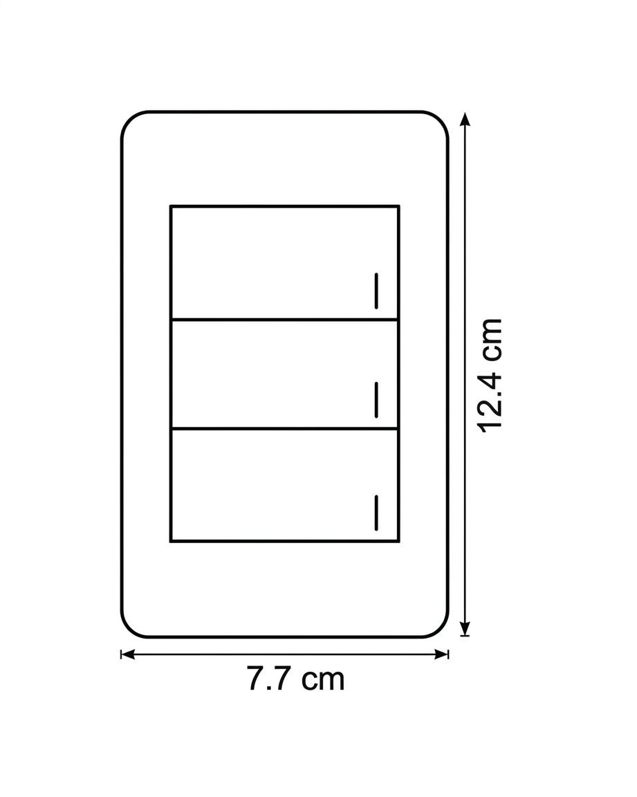 Placa con 3 Apagadores de 3 Vías (Escalera) - ARTLITE