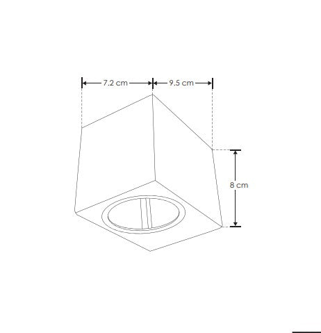 Arbotante Cúbico de Policarbonato para Uso Exterior 100-240V IP65 - ILUMILEDS