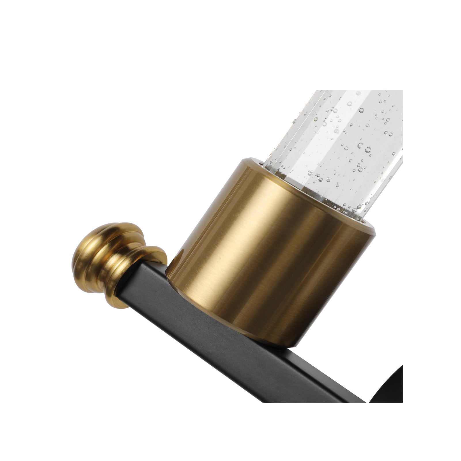 Lámpara LED Pared Negra Cobre con Cristal – 2G