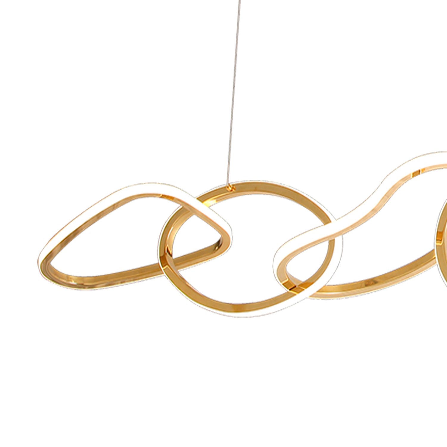 Lámpara Inteligente Colgante LED 80W Oro App + Control Remoto – Comercial 2G