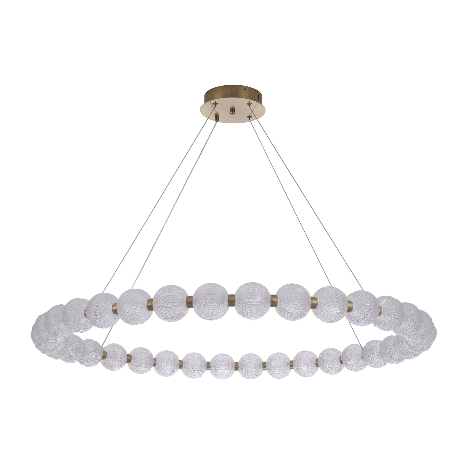 Lámpara LED Colgante Cristal con Detalle Oro 30W – 2G
