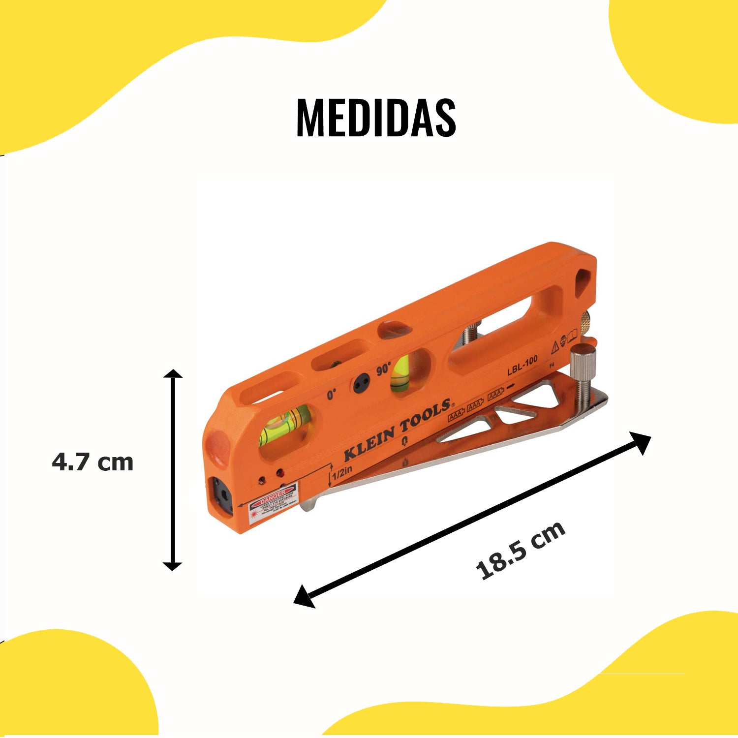 LINEA LASER NIVEL DE BURBUJA BATERIAS AAA KLEIN TOOLS