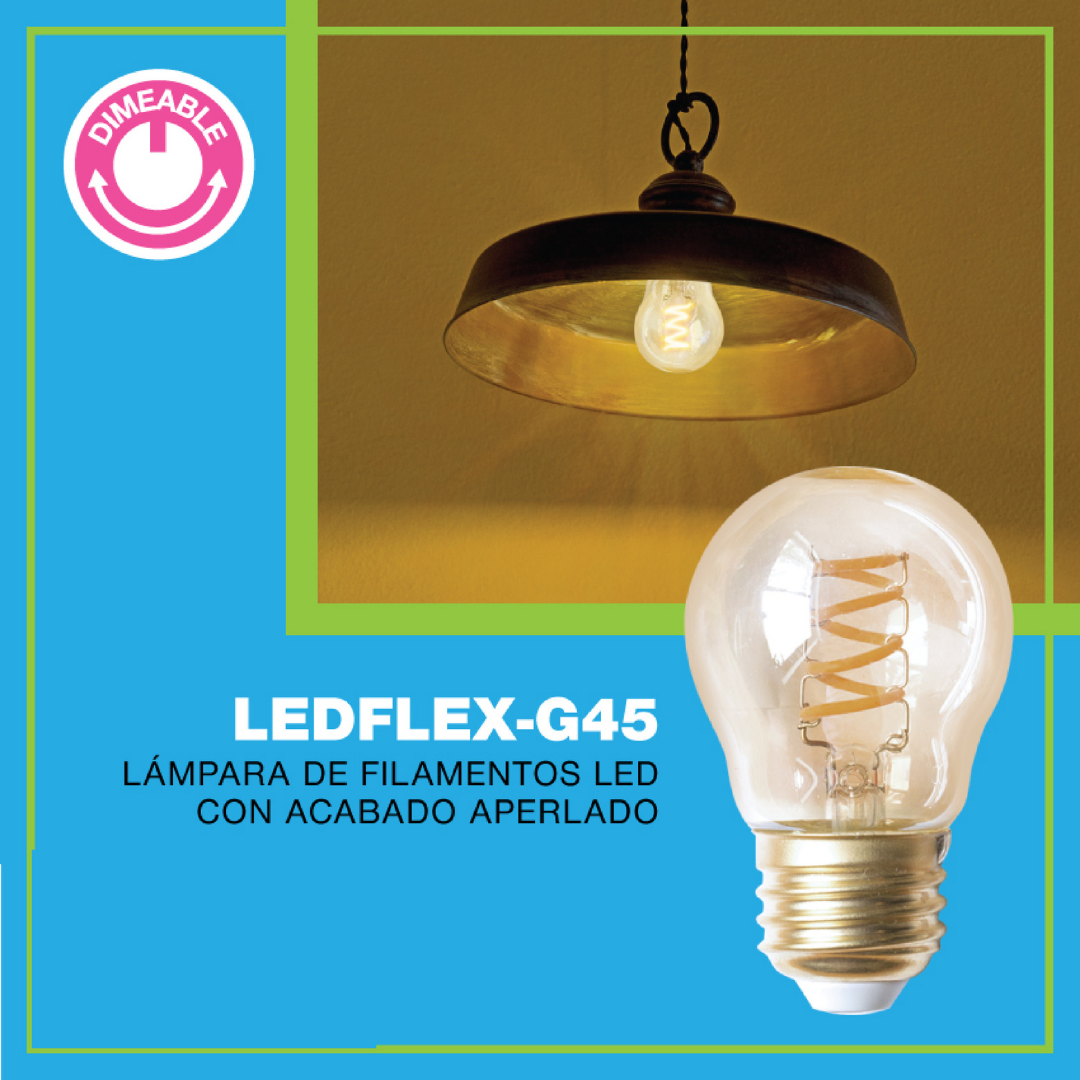 Foco LED Vintage G45 3W Dimeable Luz Cálida 2000K  - IPSA